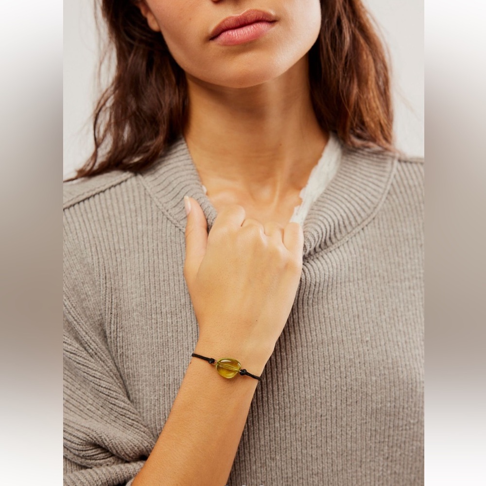 Free People Jade Beaded Bracelet